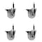 Service Caster 4'' Nylon Swivel 3/4'' Expanding Stem Caster Set with Brake, 4PK SCC-EX20S414-NYS-PLB-34-4 - alternate 1